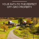 winding road leading to an off-grid property